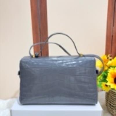 wholesale quality loro piana extra bag l27 alligator crystal grey golden hardware
